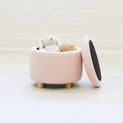 Haven Teddy Boucle Footstool / Ottoman -Kids Toy Shop hipkids haven boucle footstool ottoman 32172837961862