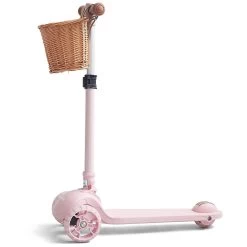 HipKids 3 Wheel Scooter W/ Wicker Basket -Kids Toy Shop hipkids hipkids 3 wheel scooter w wicker basket 30182919766150