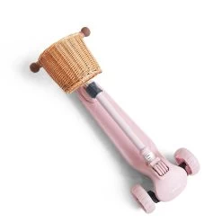 HipKids 3 Wheel Scooter W/ Wicker Basket -Kids Toy Shop hipkids hipkids 3 wheel scooter w wicker basket 30182920257670