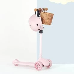 HipKids 3 Wheel Scooter W/ Wicker Basket -Kids Toy Shop hipkids hipkids 3 wheel scooter w wicker basket 30536607760518