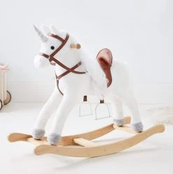 Rocking Unicorn With Sound -Kids Toy Shop hipkids hipkids rocking unicorn with sound white 31414958129286