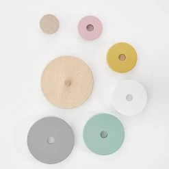 HipKids Wooden Stacking Rings -Kids Toy Shop hipkids hipkids wooden stacking rings 28727709466758