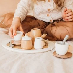 HipKids Wooden Tea Set -Kids Toy Shop hipkids hipkids wooden tea set 30697650880646
