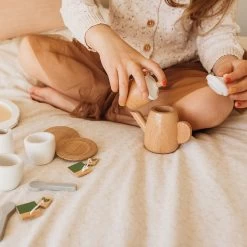 HipKids Wooden Tea Set -Kids Toy Shop hipkids hipkids wooden tea set 30697650946182