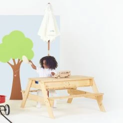 Kids Sand Water / Picnic Table With Umbrella