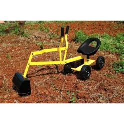 Kids Steel Toy Ride-On Excavator - Yellow -Kids Toy Shop hipkids kids steel toy ride on excavator yellow 32996917182598