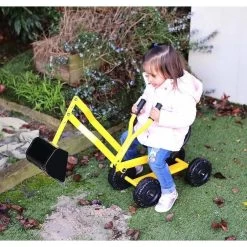 Kids Steel Toy Ride-On Excavator - Yellow -Kids Toy Shop hipkids kids steel toy ride on excavator yellow 32996917280902