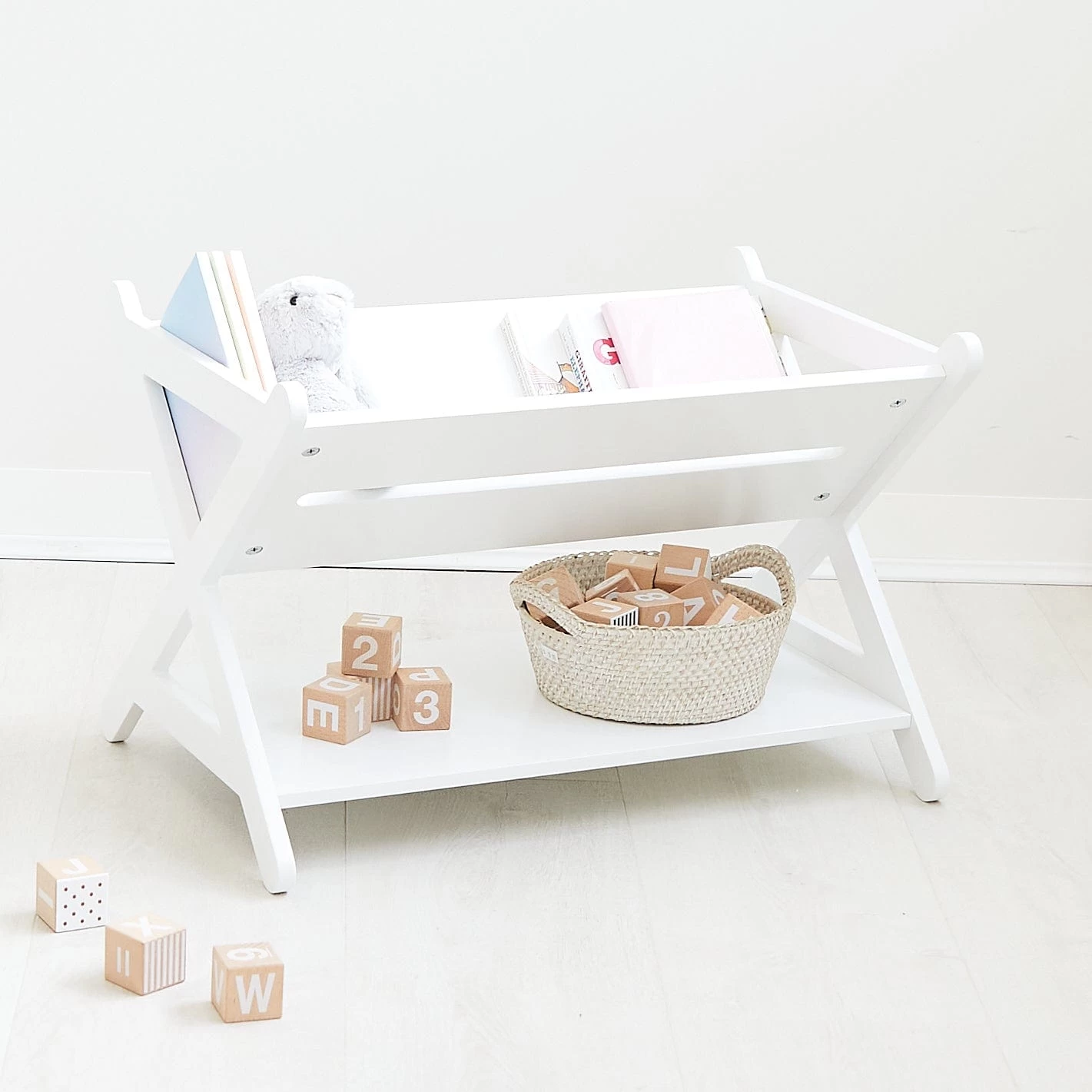 Monti Book Rack White 3 Monti Book Rack White