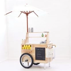 Outdoor Mud Kitchen Cart With Umbrella -Kids Toy Shop hipkids outdoor mud kitchen cart with umbrella 32030465917062
