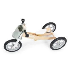 Silver 2 In 1 Wooden Trike / Balance Bike -Kids Toy Shop hipkids silver 2 in 1 wooden trike balance bike 32793619595398