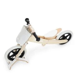 Silver 2 In 1 Wooden Trike / Balance Bike -Kids Toy Shop hipkids silver 2 in 1 wooden trike balance bike 32793627132038