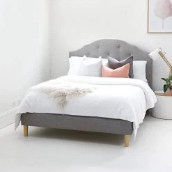 Storm Grey - Linen Fabric Swatch -Kids Toy Shop hipkids storm grey linen fabric swatch 30592733249670