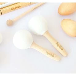 White HipKids Maracas -Kids Toy Shop hipkids white hipkids maracas 11614176280623