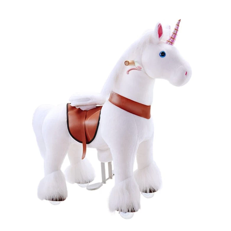White Ride On Walking Toy Horse Unicorn 3 White Ride On Walking Toy Horse Unicorn