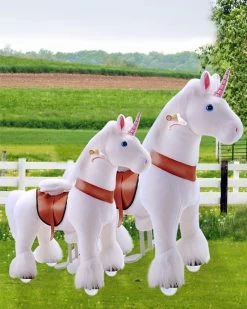 White Ride On Walking Toy Horse Unicorn 33 White Ride On Walking Toy Horse Unicorn -Kids Toy Shop hipkids white ride on walking toy horse unicorn small 28840644280454