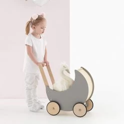 Wooden Moon Doll Pram