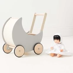 Wooden Moon Doll Pram 35 Wooden Moon Doll Pram -Kids Toy Shop hipkids wooden moon doll pram 28973576847494