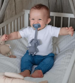 JaBaDaBaDo Gift Kit Grey Blanket & Pacifier Buddy Elephant -Kids Toy Shop jabadabado jabadabado gift kit grey blanket pacifier buddy elephant 32126360617094