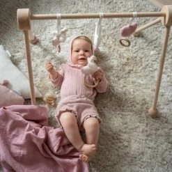 JaBaDaBaDo Natural Babygym With Toys Swan/Unicorn