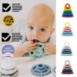 Jellystone Rainbow Stacker Teether Toy