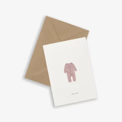 Kartotek Copenhagen Greeting Card - Baby Onesie Blush