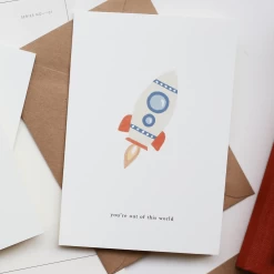 Kartotek Copenhagen Greeting Card - Rocket
