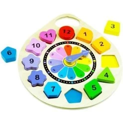 Kiddie Connect - Wooden Clock Puzzle -Kids Toy Shop kiddie connect kiddie connect wooden clock puzzle 11599815966767