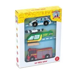 Le Toy Van Emergency Vehicles Set -Kids Toy Shop le toy van le toy van emergency vehicles set 13571683188783