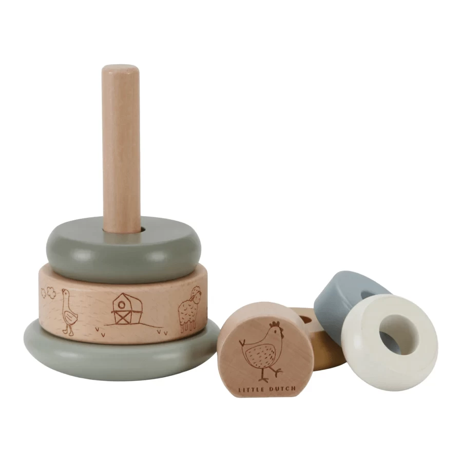 Little Dutch Little Farm Rocking Ring Stacker 4 Little Dutch Little Farm Rocking Ring Stacker - Image 2