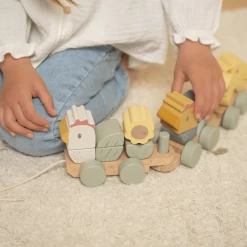 Little Dutch Little Farm Stacking Train Chicken -Kids Toy Shop little dutch little dutch little farm stacking train chicken 32714090807430