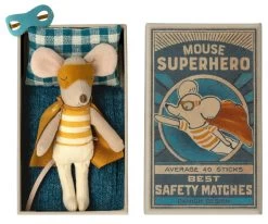 Maileg - Super Hero Mouse In Matchbox -Kids Toy Shop maileg design maileg super hero mouse in matchbox 30232079663238