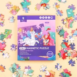 Mieredu 2 In 1 Magnetic Puzzle - Unicorn & Mermaid -Kids Toy Shop mieredu mieredu 2 in 1 travel magnetic puzzle unicorn 5 mermaid 31516838461574