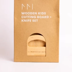 Montessori Mates Wooden Kids Cutting Board + Knife Set -Kids Toy Shop montessori mates montessori mates wooden kids cutting board knife set 32555609194630