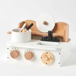 Nordic Kids Wooden Kitchen Stove Set -Kids Toy Shop nordic kids nordic kids wooden kitchen stove set 31314790645894