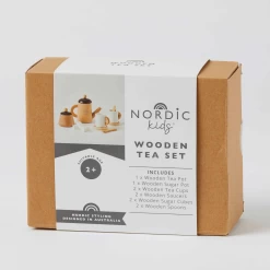 Nordic Kids Wooden Tea Set -Kids Toy Shop nordic kids nordic wooden tea set 31843907862662