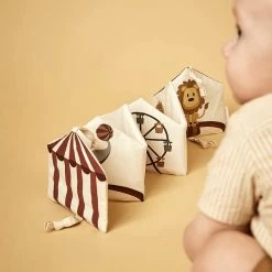 Nuuroo Kit Fabric Book - Creme - Circus -Kids Toy Shop nuuroo nuuroo kit fabric book creme circus 30932121616518