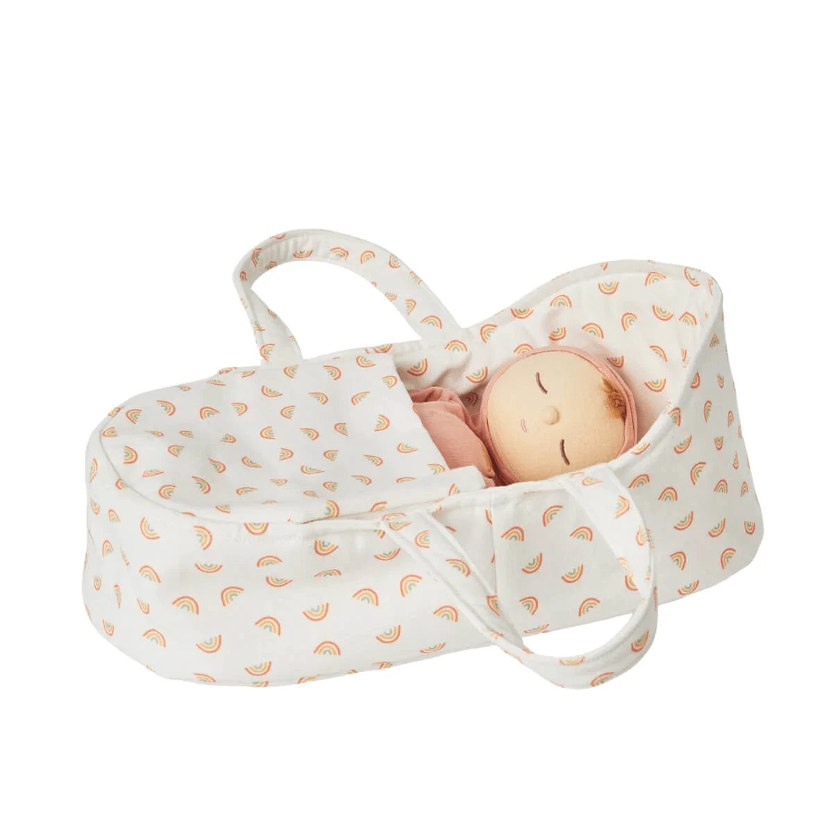 Olli Ella - Dinkum Dolls Carry Cot Rainbow Print 5 Olli Ella - Dinkum Dolls Carry Cot Rainbow Print - Image 3