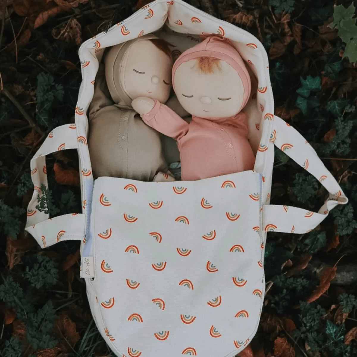 Olli Ella - Dinkum Dolls Carry Cot Rainbow Print 9 Olli Ella - Dinkum Dolls Carry Cot Rainbow Print - Image 7