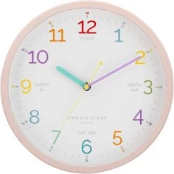 One Six Eight London LEARN THE TIME Silent Wall Clock 30cm -Kids Toy Shop one six eight london one six eight london learn the time silent wall clock 30cm 32188660514950