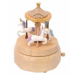 Wooderful Life Unicorn Carousel Music Box